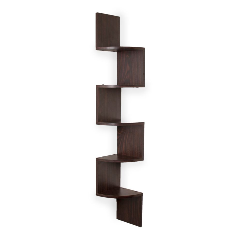 Danya B. Zig Zag 7.75 In W X 7.75 Inch D Floating Laminate Corner Wall ...