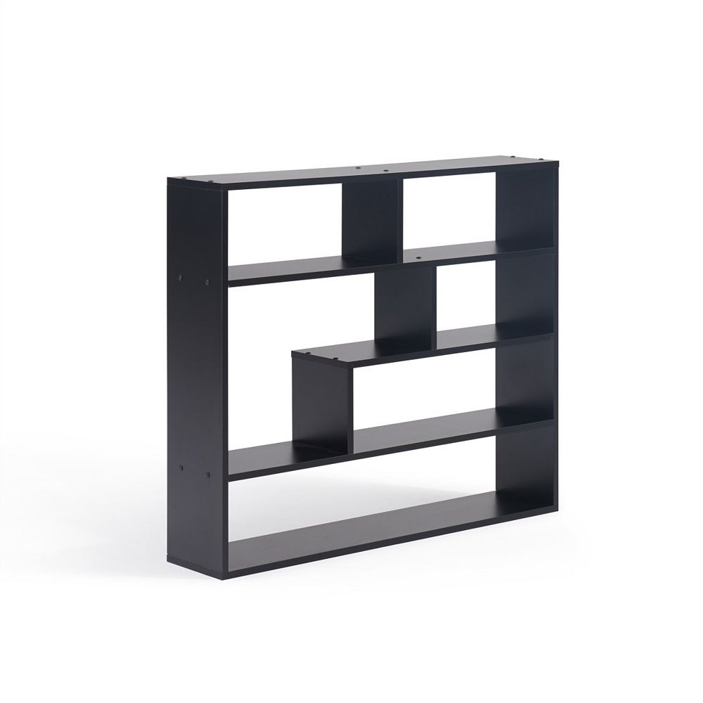 Danya B 37 Inch X 32 Inch Black Laminated Rectangular Floating Wall Shelf The Home Depot Canada