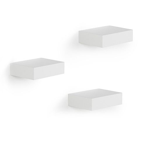 Showcase Shelves White, Set of 3