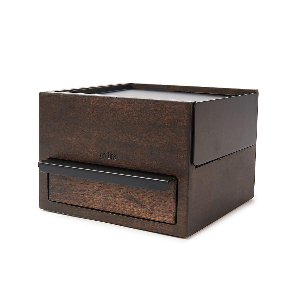 Umbra Mini Stowit Jewelry Box Black/Walnut The Home Depot Canada