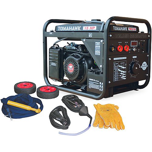 210 Amp DC Arc/Stick Welder Generator with 15 HP 2,000-Watt Engine