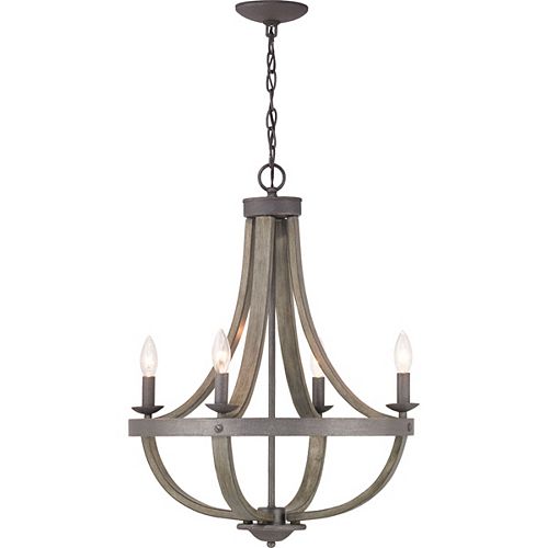 Progress Lighting Briarwood Collection 4-Light Graphite ...