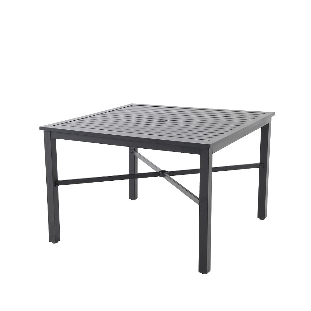 Hampton Bay 42-inch Mix and Match Black Square Metal Outdoor Patio