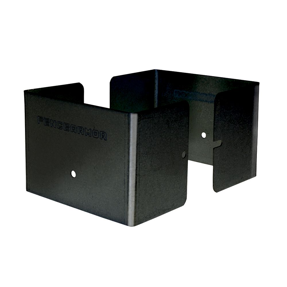 Fence Armor 5 inch. L x 5 inch. W x 3 inch. H Black Fence Post Guard