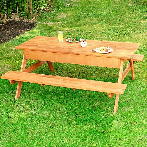 Picnic Table With Storage Compartment