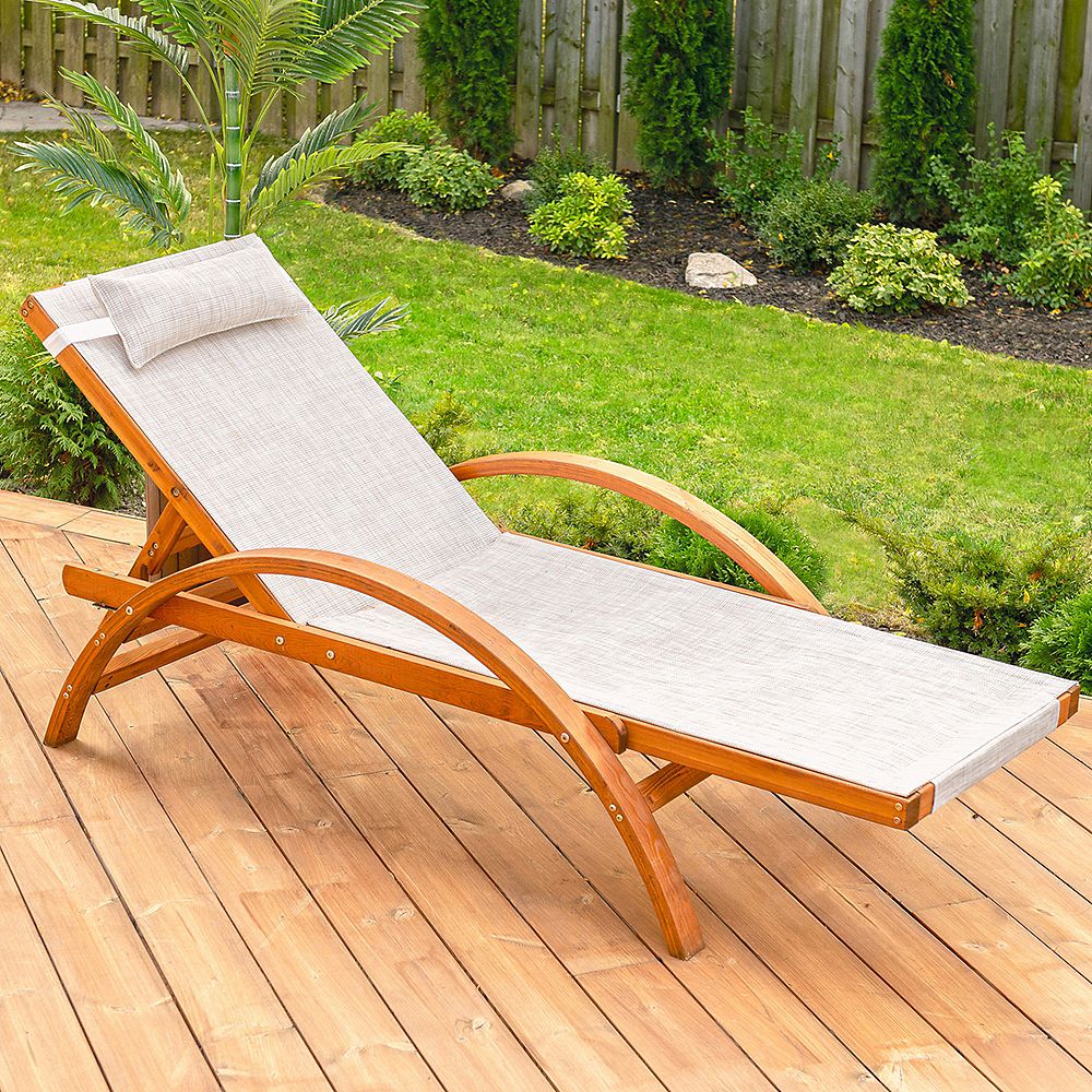 Leisure Season Reclining Sling Lounge Chair | The Home Depot Canada