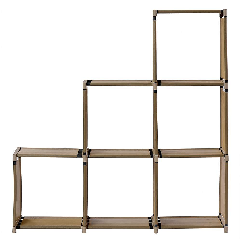 Muscle Rack 41.3 inch W x 42.1 inch H Tan 6-Cube Organizer | The Home ...