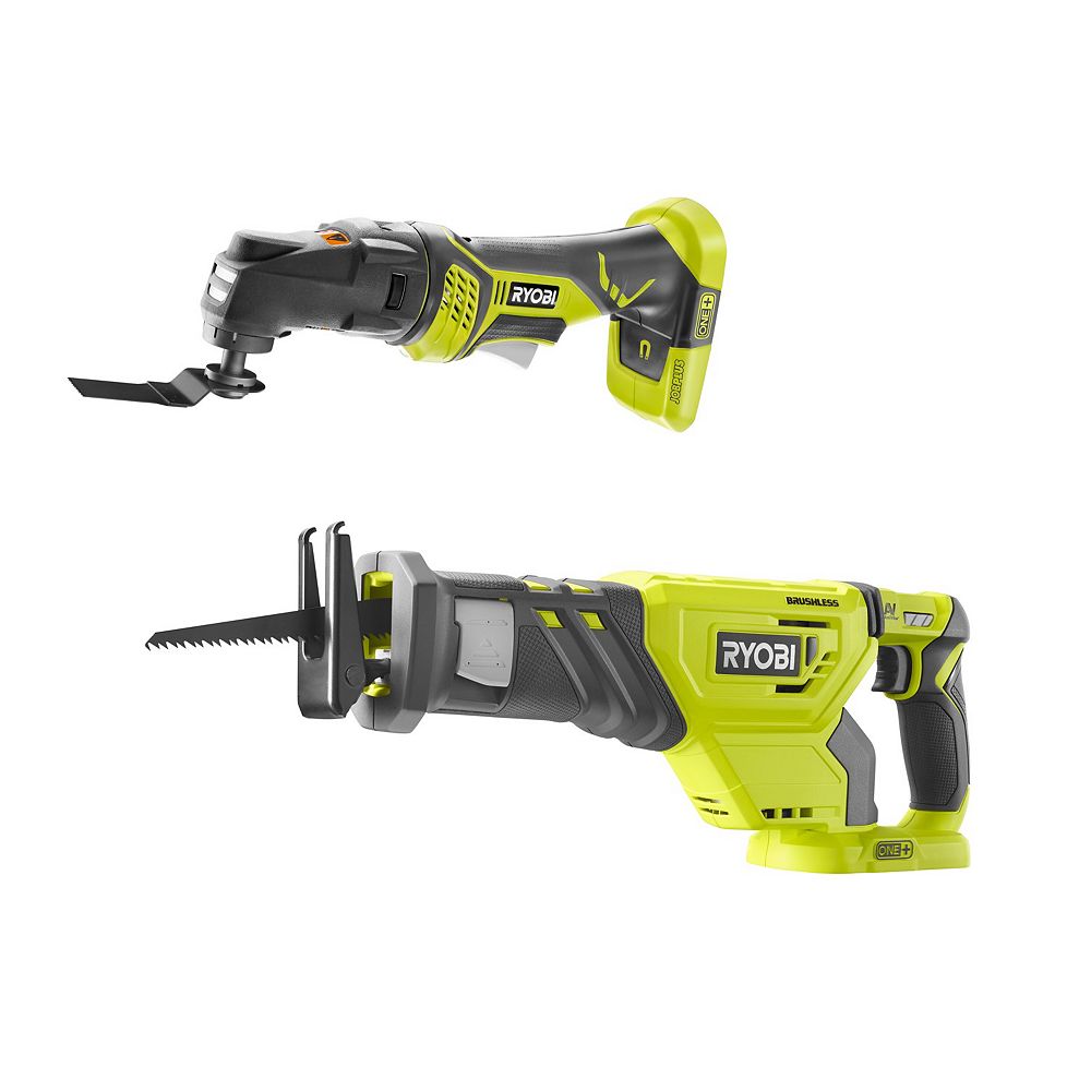 Ryobi 18v One Cordless Combo Kit With Brushless Reciprocating Saw And Jobplus Multi Tool 