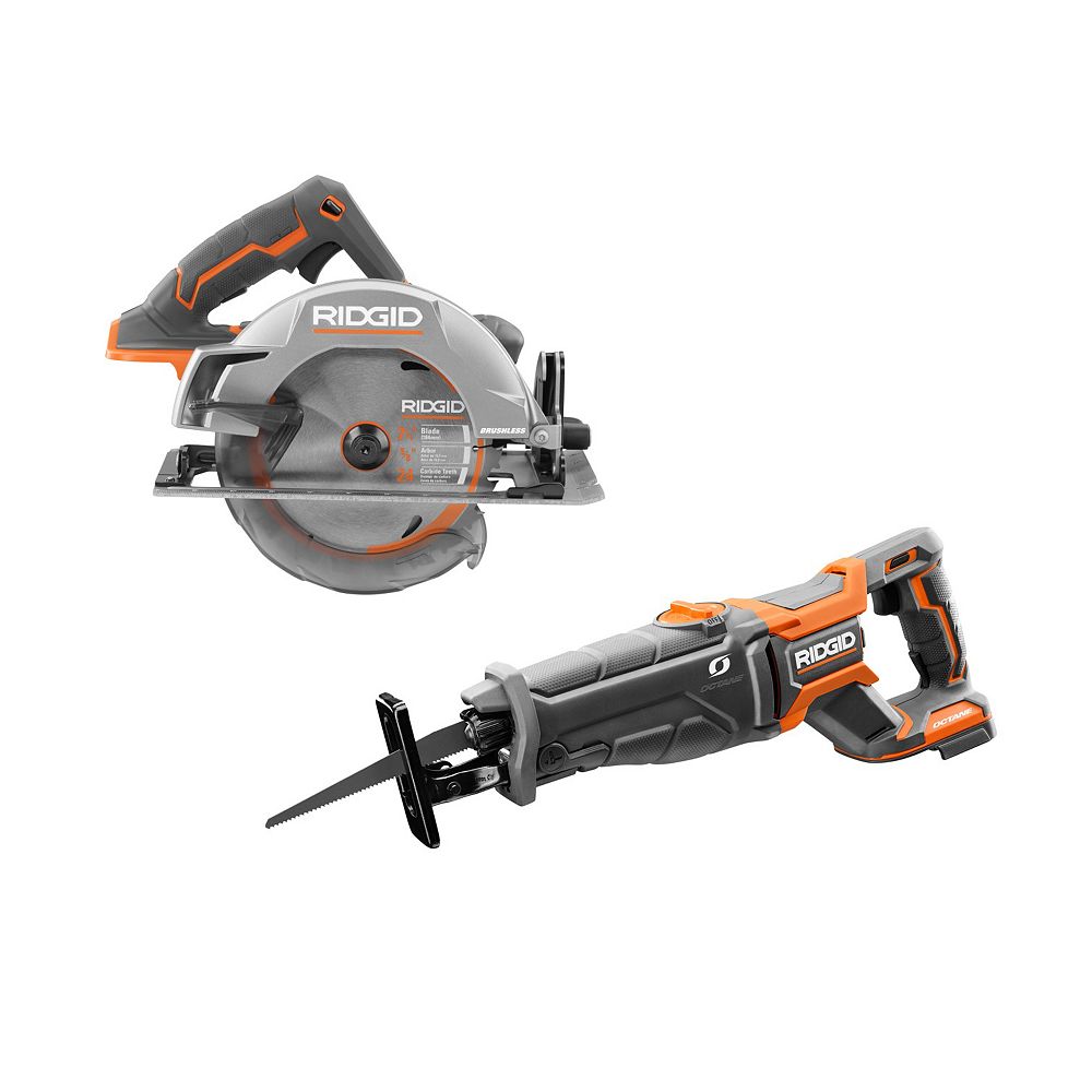 RIDGID 18V Cordless Kit with Brushless Circular Saw and OCTANE