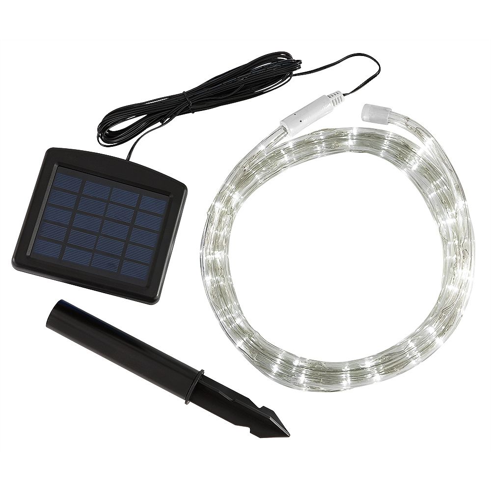 Hampton Bay 16 ft. Clear Outdoor Solar Integrated LED String Lights