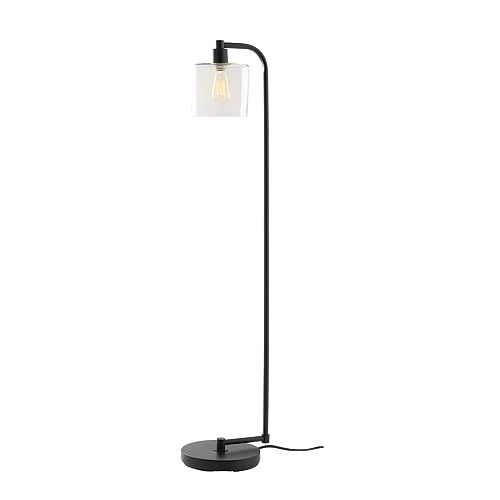 1-light with Clear Glass Floor Lamp