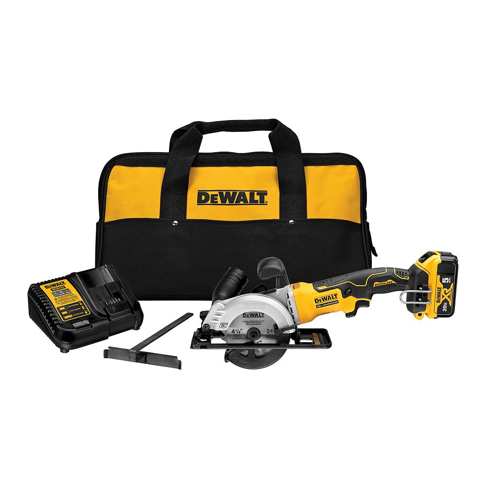 DEWALT ATOMIC 20V MAX Brushless 41/2inch Cordless Circular Saw Kit with 5.0 Ahr Battery