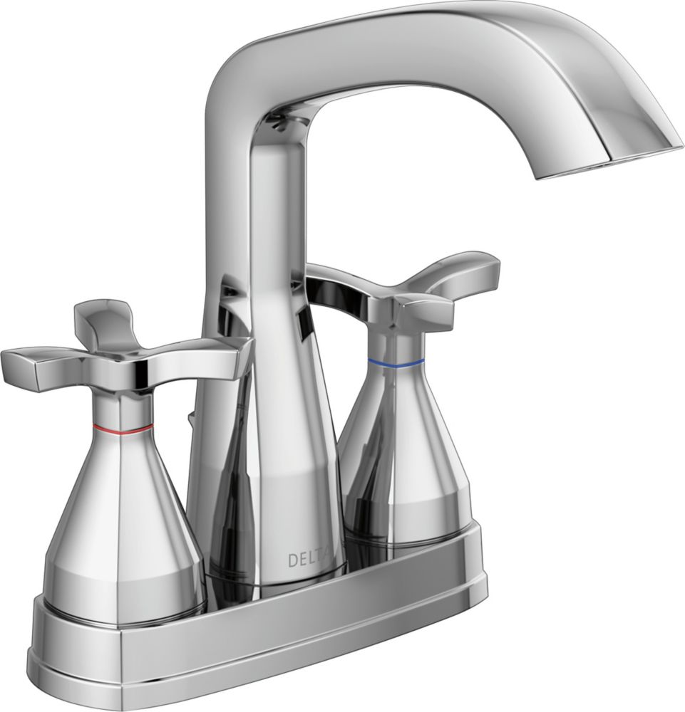 Delta Stryke 4 in. Centerset TwoHandle Bathroom Faucet With PopUp