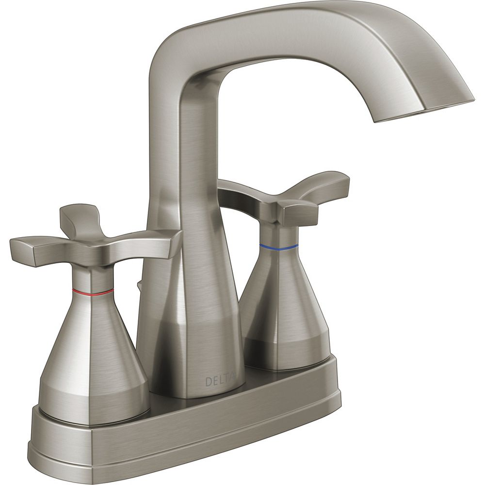 Delta Stryke 4 in. Centerset TwoHandle Bathroom Faucet With PopUp