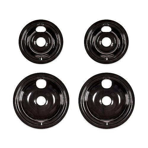 Everbilt Black Porcelain Drip Bowl for GE Electric Ranges (4-Pack)