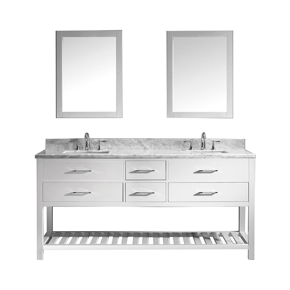 Virtu Usa Ine Estate 72 Inch, What Size Mirror For 72 Inch Double Vanity
