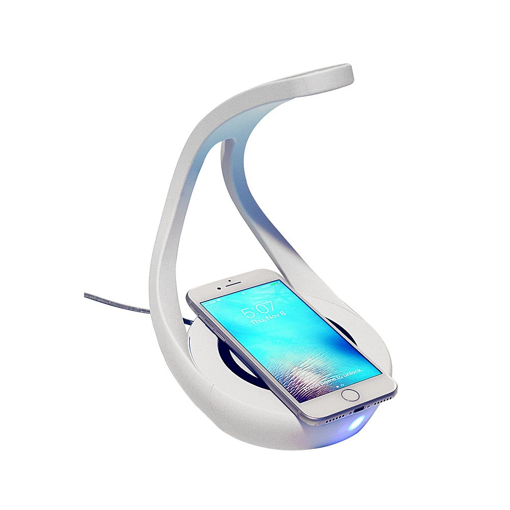 Uv Corp Wireless Phone Charger With Led, Table Lamp With Mobile Charger
