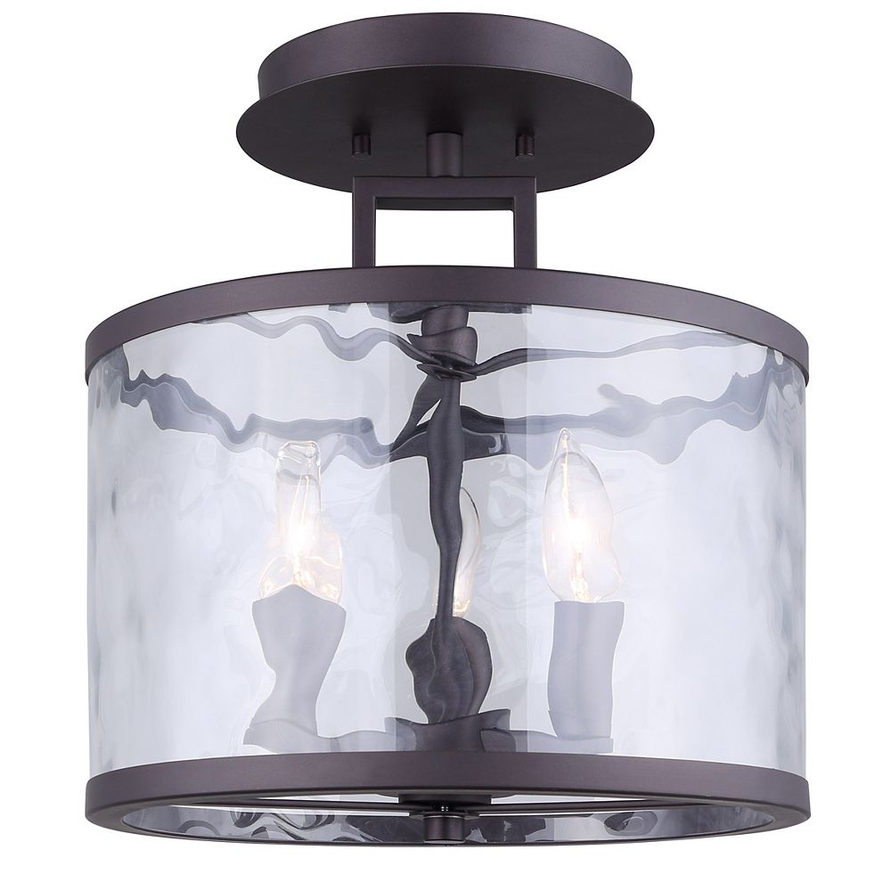 Canarm Cala 3-light Oil Rubbed Bronze Semi-flush Mount With Watermark 