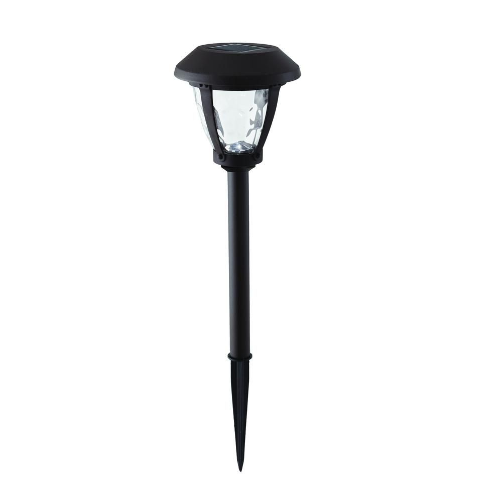 Hampton Bay 14 Lumen Black Solar LED Pathway Light The Home Depot Canada   P 1001464915 