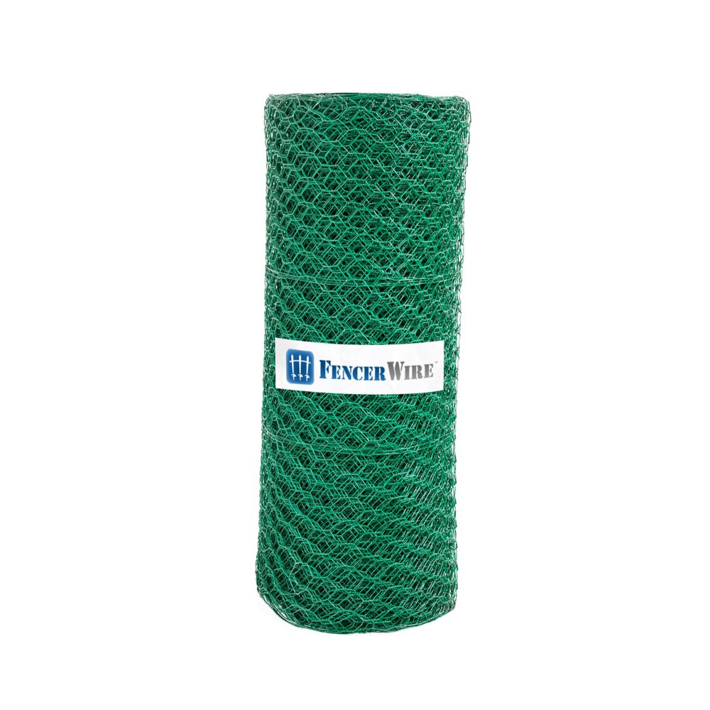 Fencer Wire 1.5 Inch X 3 Ft. X 150 Ft. 16-Gauge Green PVC Coated ...