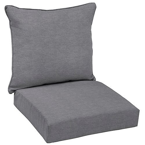 CushionGuard Alloy Outdoor 2-Piece Deep Seating Lounge Chair Cushion