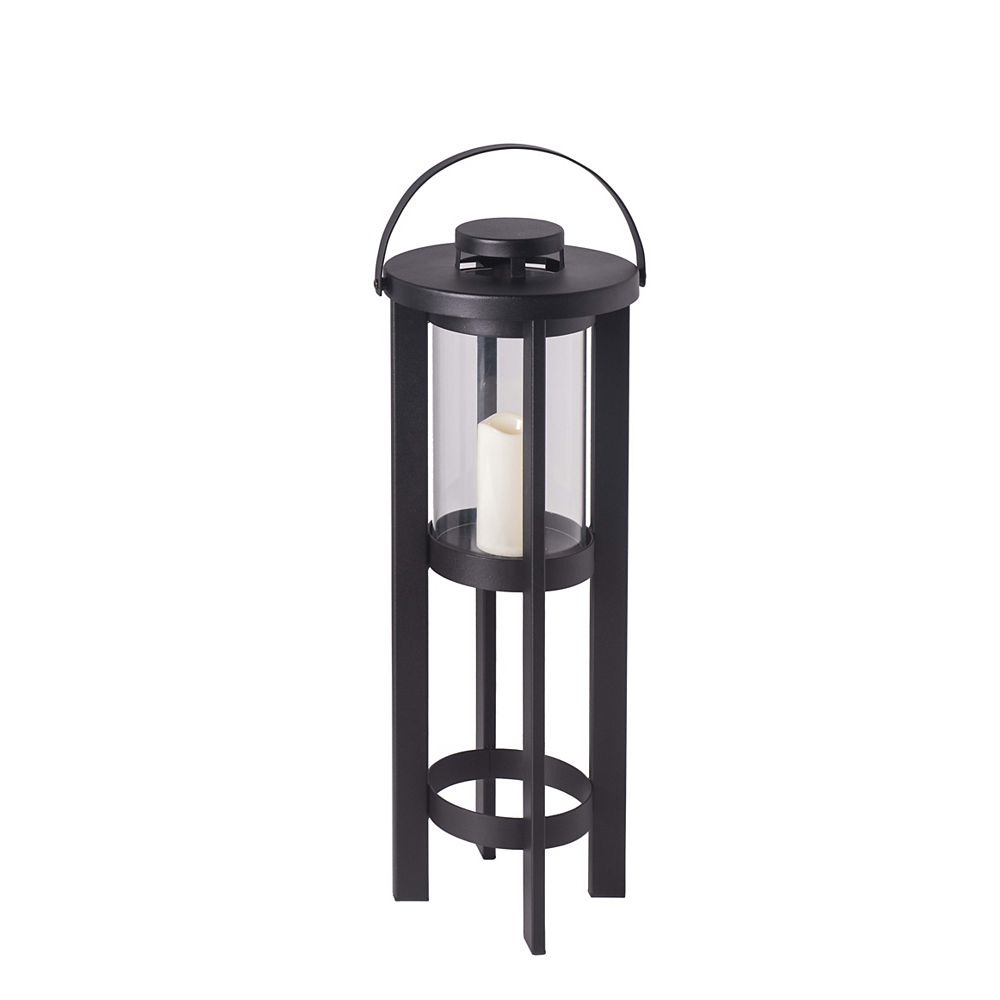 Hampton Bay Pound LED Candle Floor Lantern The Home Depot Canada