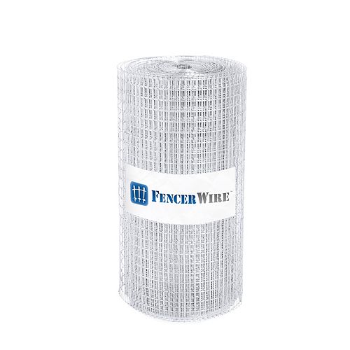 Fencer Wire 2 ft. x 50 ft. 16Gauge Black PVC Coated Welded Wire Fence with Mesh Size 1/2