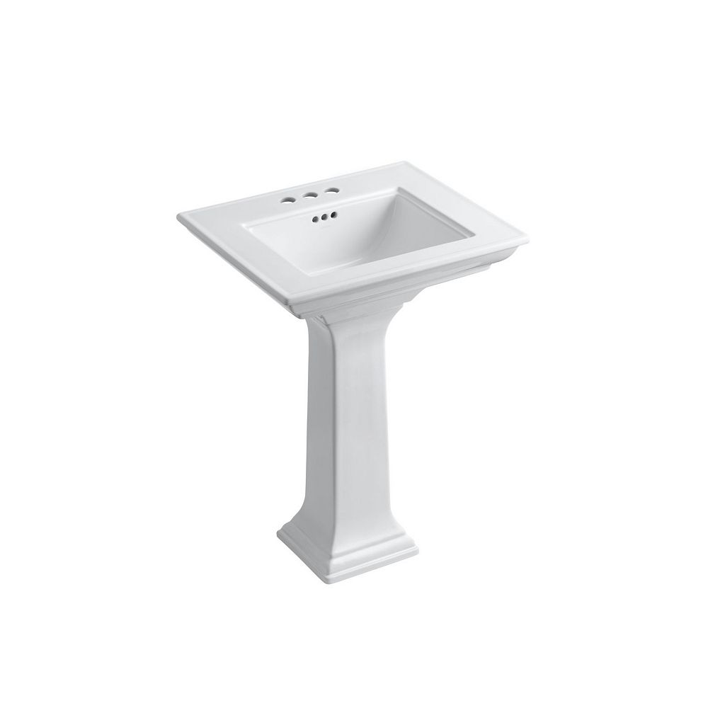 Kohler Stately 24 Pedestal Bathroom Sink With 4 Centerset Faucet Holes The Home Depot Canada Kohler Stately 24 Pedestal Bathroom Sink With 4 Centerset Faucet Holes The Home Depot Canada