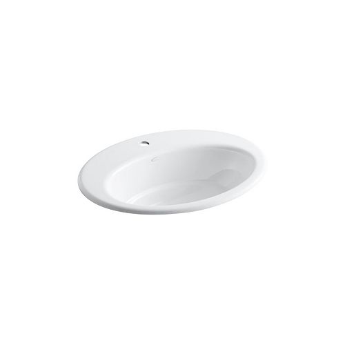 KOHLER Drop-In Bathroom Sink With Single Faucet Hole