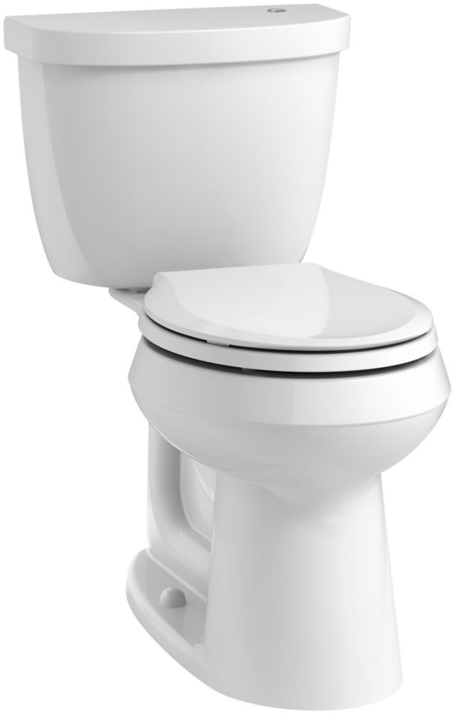 KOHLER Touchless Comfort Height Two Piece Round Front 1 28 Gpf Toilet   P 1001470382 