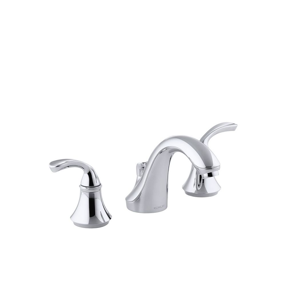 Kohler Widespread Commercial Bathroom Sink Faucet With Sculpted Lever Handles Metal Drain The Home Depot Canada