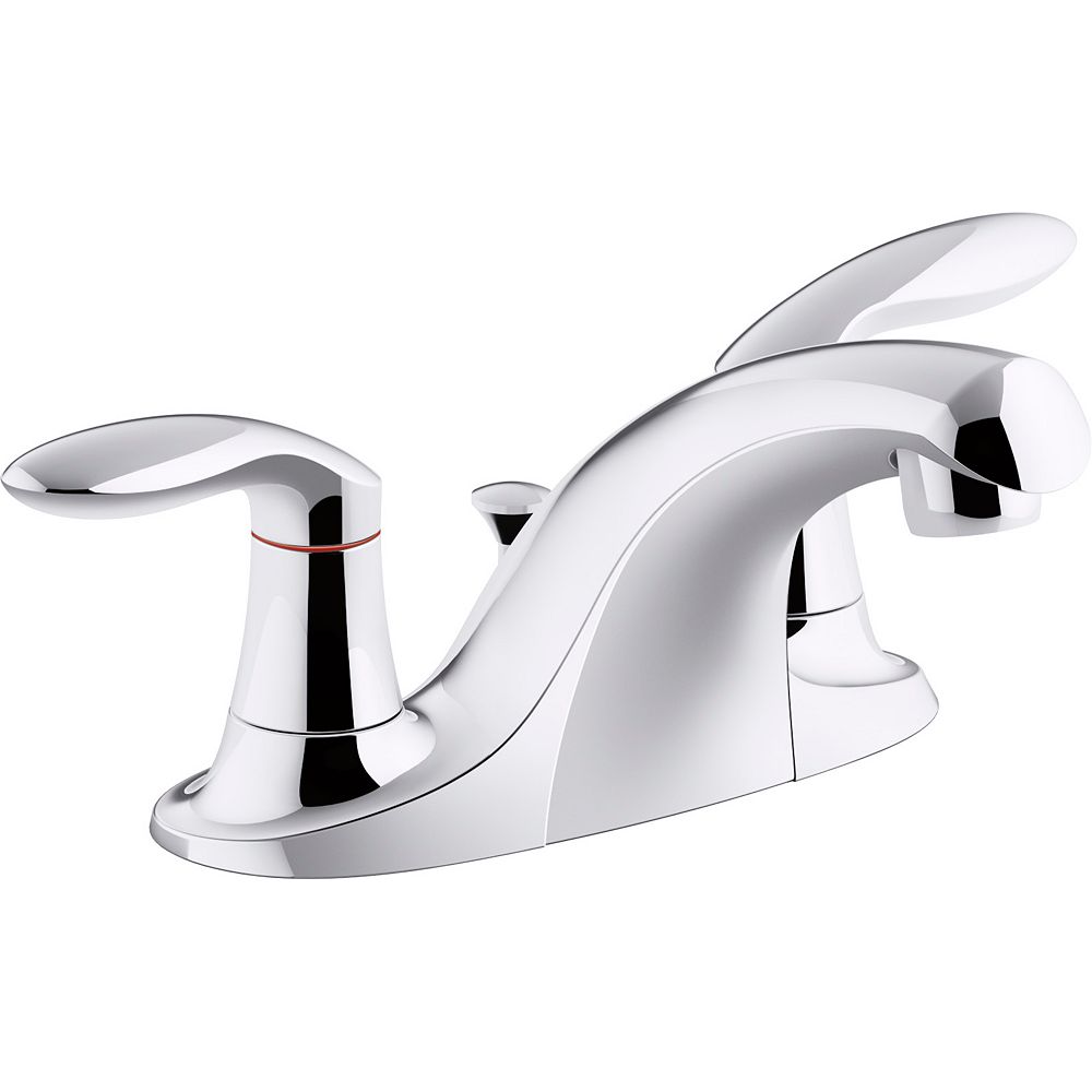 Kohler Two Handle Centerset Bathroom Sink Faucet In Polished Chrome The Home Depot Canada 4905