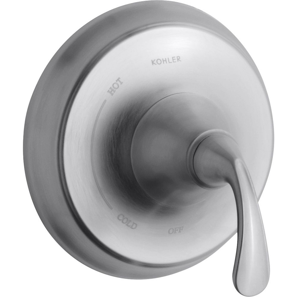 KOHLER Forté Traditional RiteTemp Valve Trim In Brushed Chrome The