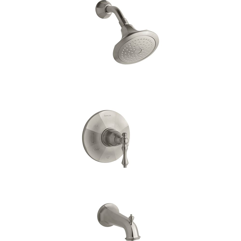 KOHLER RiteTemp Bath And Shower Trim Set In Vibrant Brushed Nickel