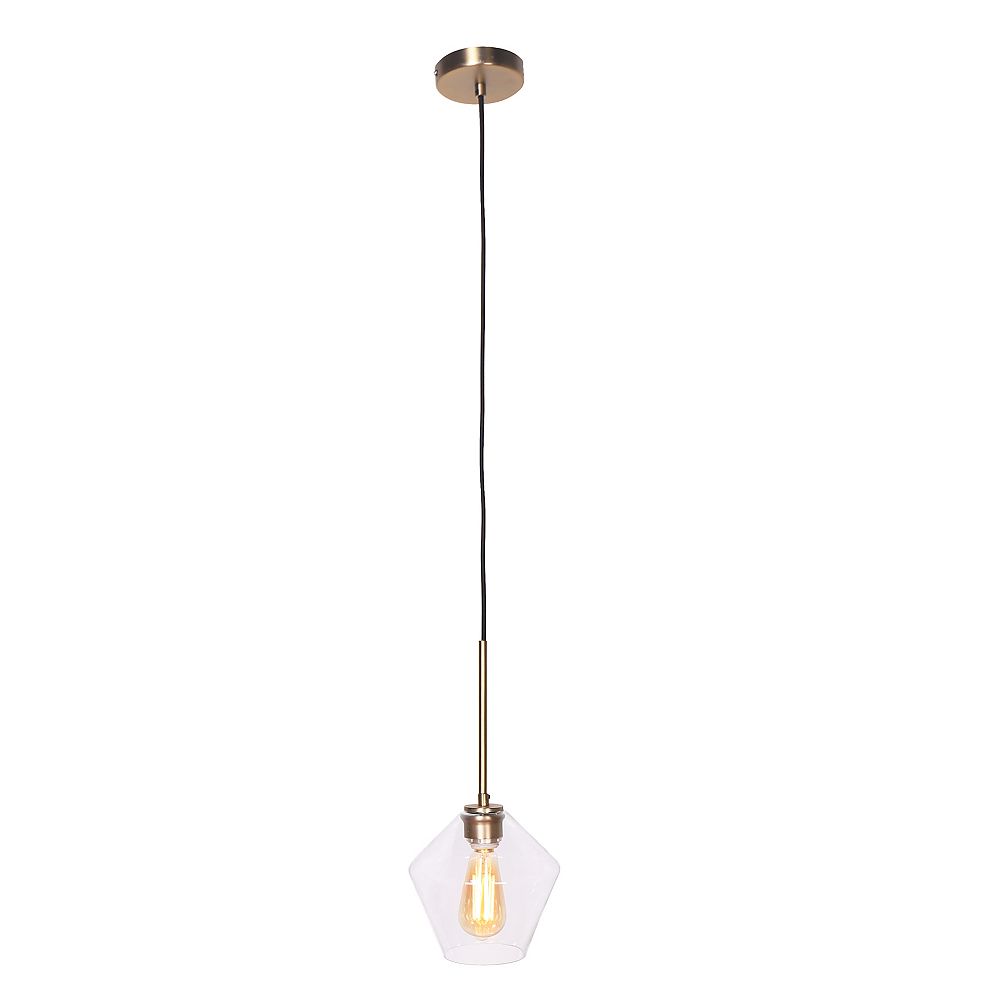 Clear Glass 7 Inch Dia Pendant Lamp, Kitchen Lights Home Depot Canada