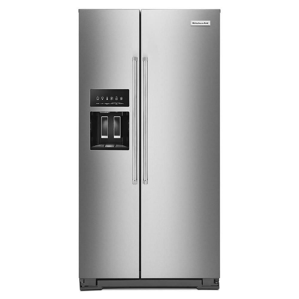 KitchenAid 36inch W 23 cu. ft. Side by Side Refrigerator in Stainless