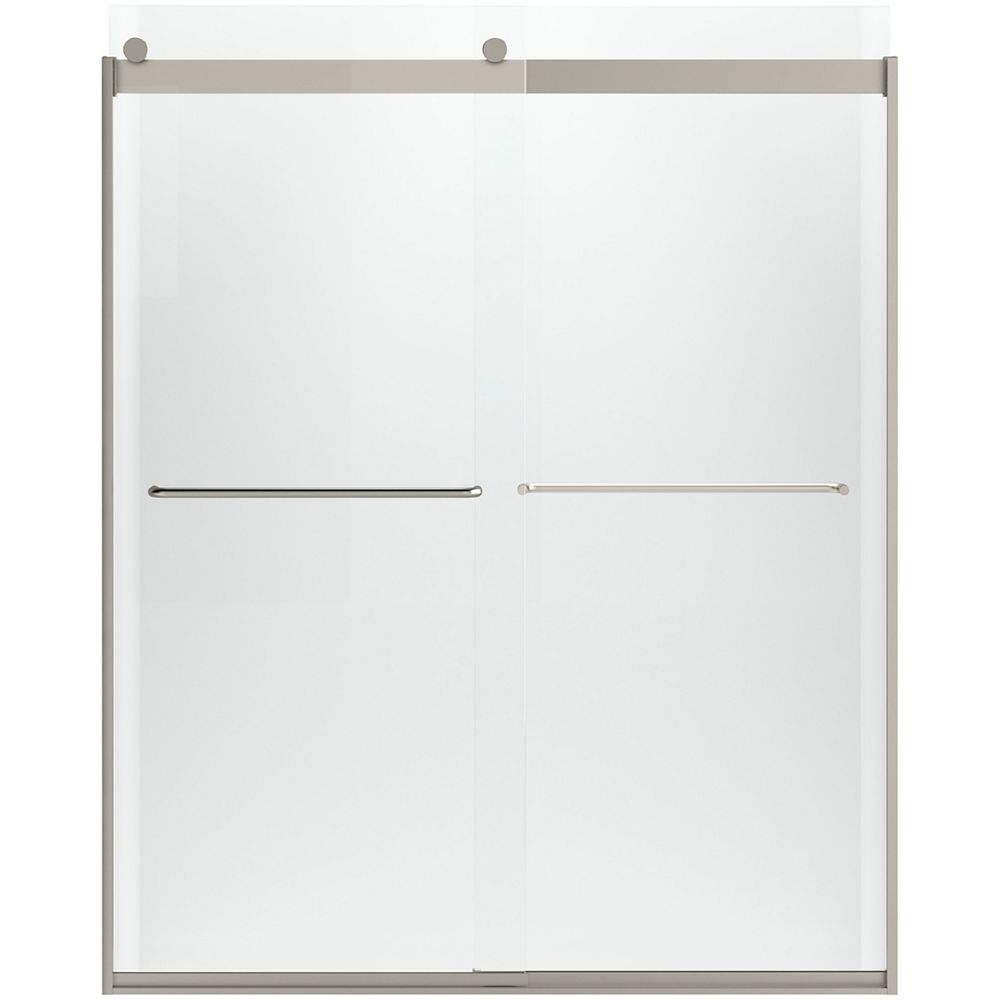 KOHLER Sliding shower door, 74" H x 565/8 595/8" W, with 1/4