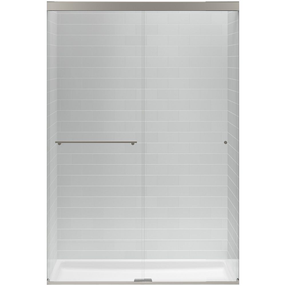 KOHLER Sliding shower door, 70"H x 445/8 475/8"W, with 1/4" thick