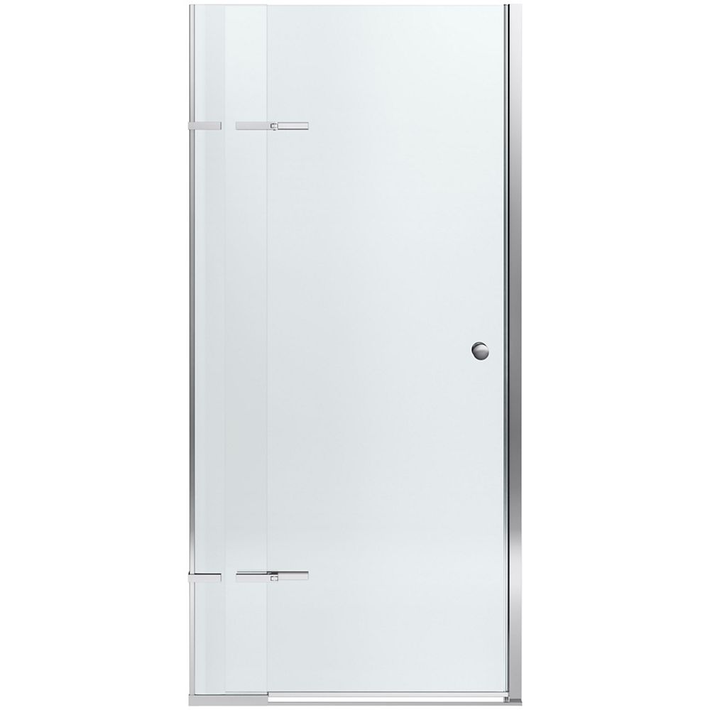 KOHLER Pivoting shower door with adjustable hinges in Bright Polished Silver The Home Depot Canada