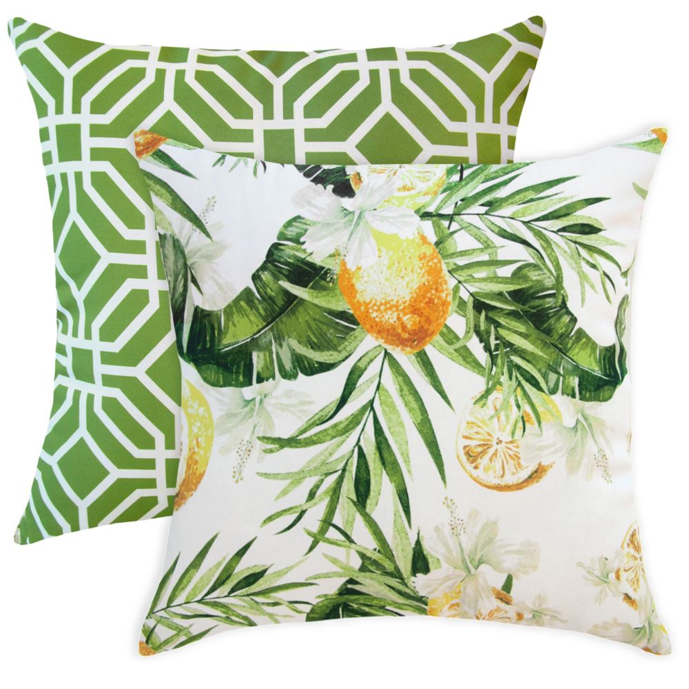 outdoor pillows with lemons