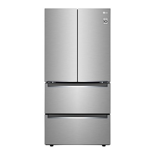 33-inch W 19 cu. ft. French Door Refrigerator with 2 Freezer Drawers in Smudge Resistant Stainless Steel, Counter-Depth