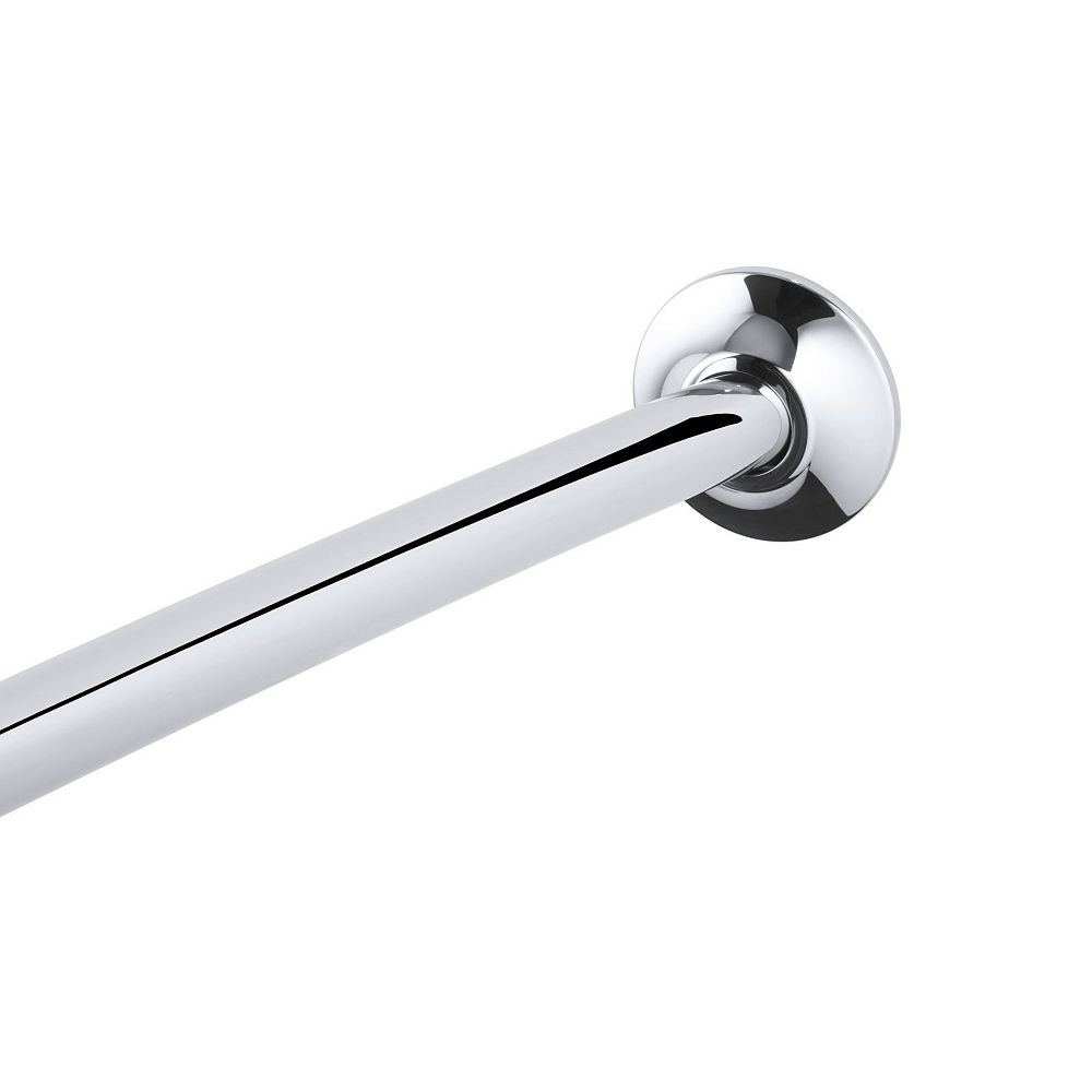 KOHLER Curved shower rod transitional design in Polished Stainless