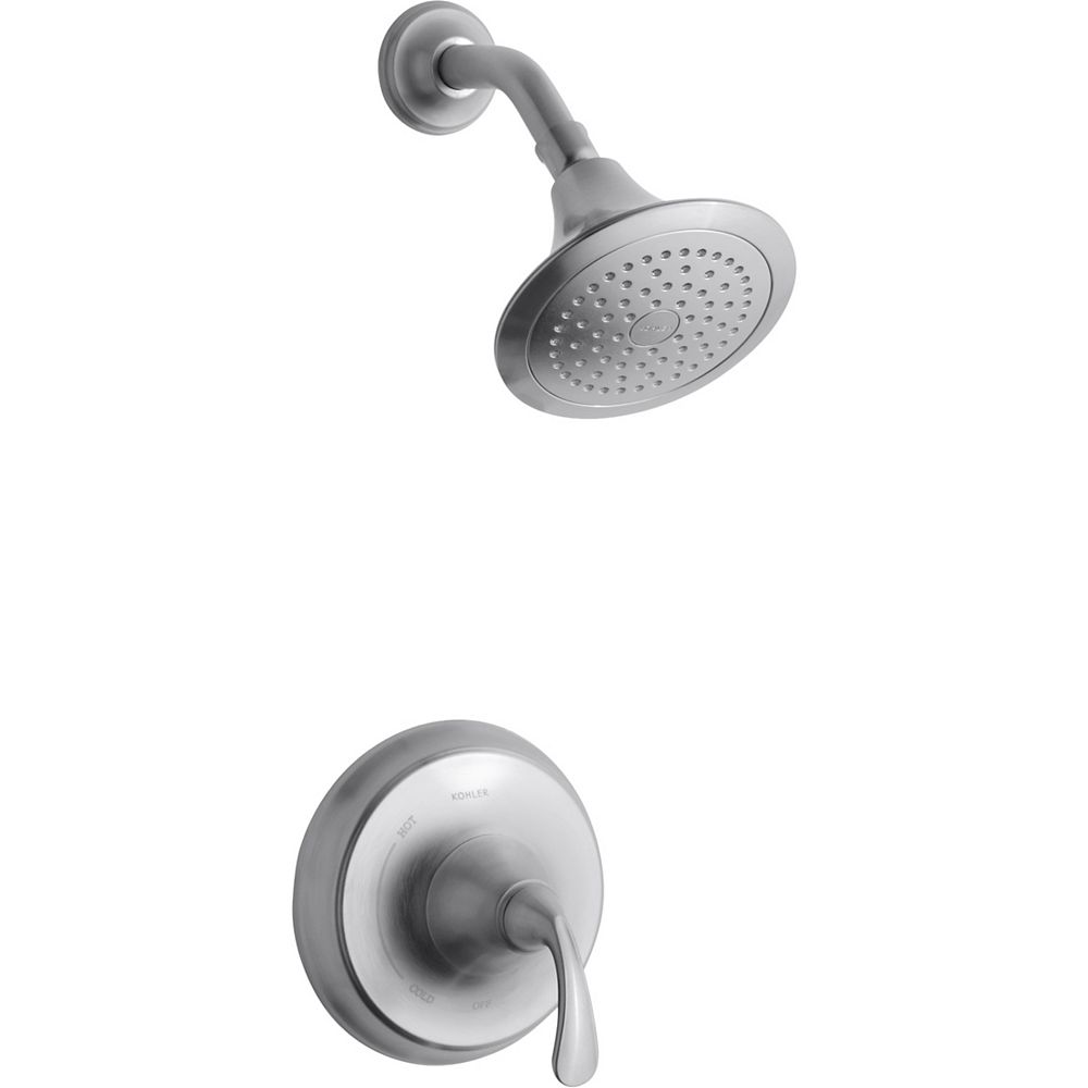 KOHLER RiteTemp shower trim set with traditional lever handle in