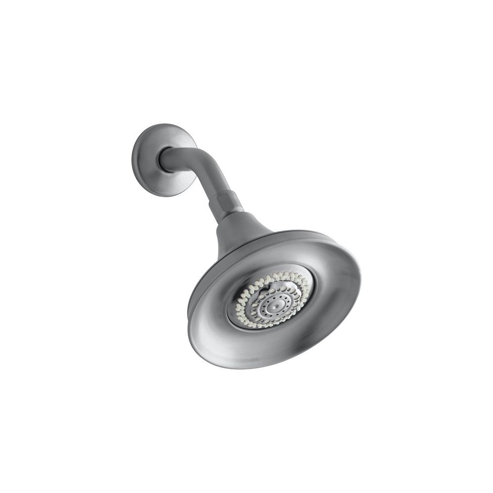 KOHLER Forte 1.75 gpm multifunction wallmount showerhead in Brushed