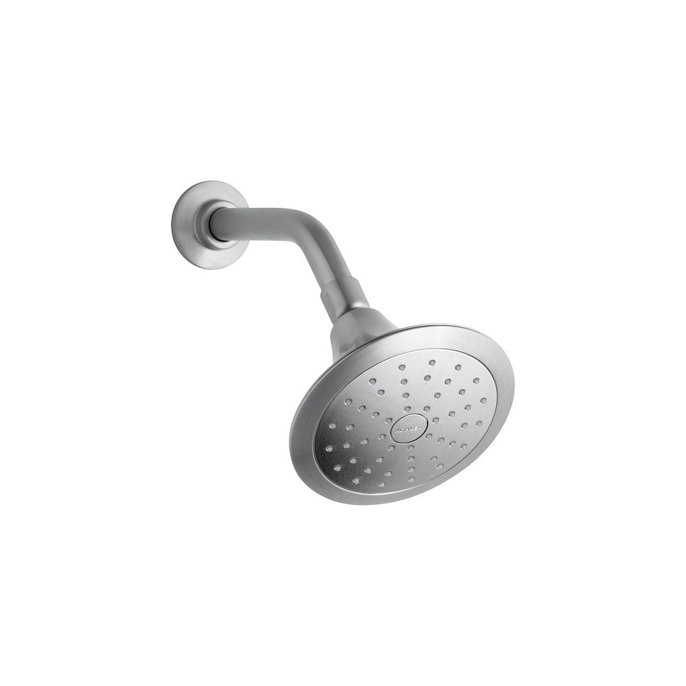 KOHLER Forte 2.0 gpm singlefunction showerhead in Brushed Chrome The