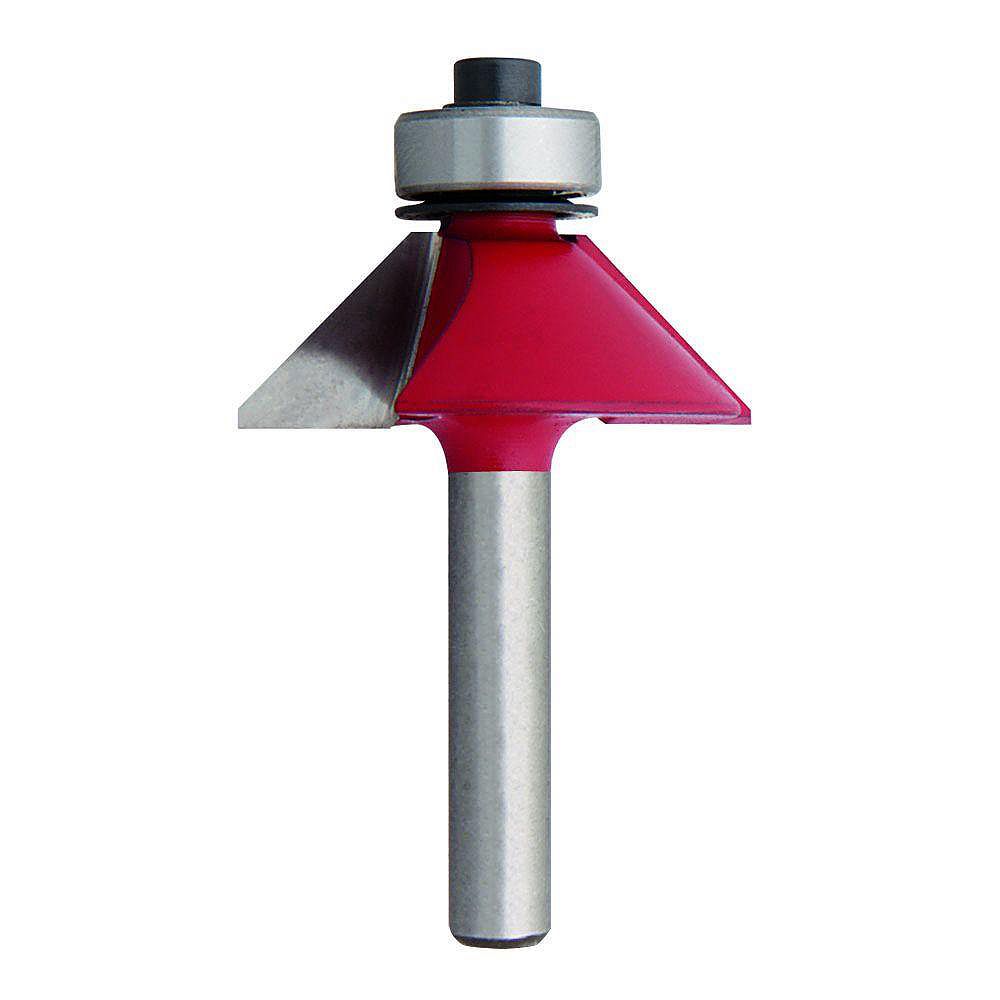 Diablo 1/4inch Carbide Tipped Chamfer Bit Router Bit The Home Depot