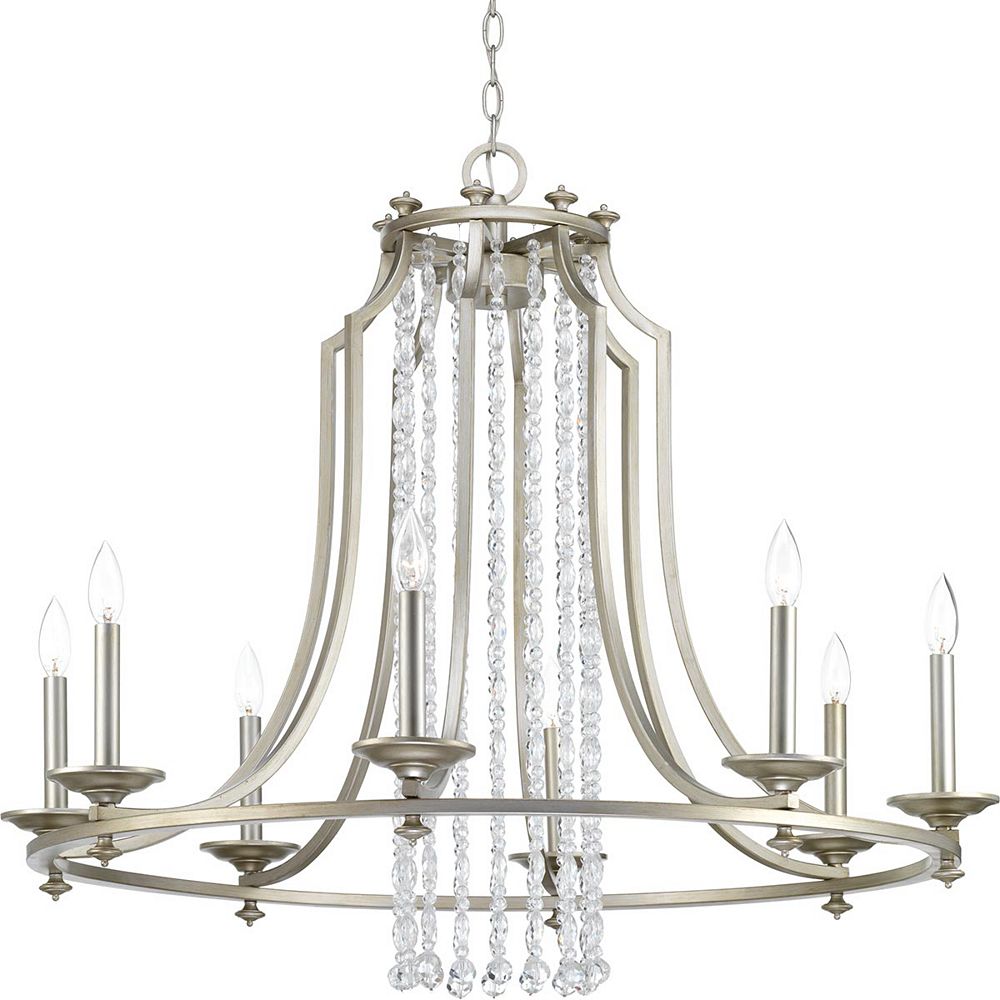 Progress Lighting Desiree Eight Light Chandelier The Home Depot Canada Progress Lighting Desiree Eight Light, Progressive Lighting Crystal Chandeliers