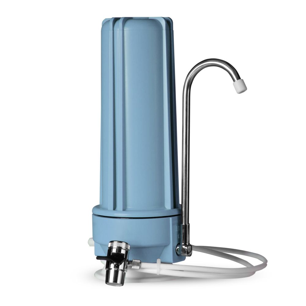 ISPRING Gravity-Fed Countertop Water Filter System, Dark Wood Base, 3 - View #11