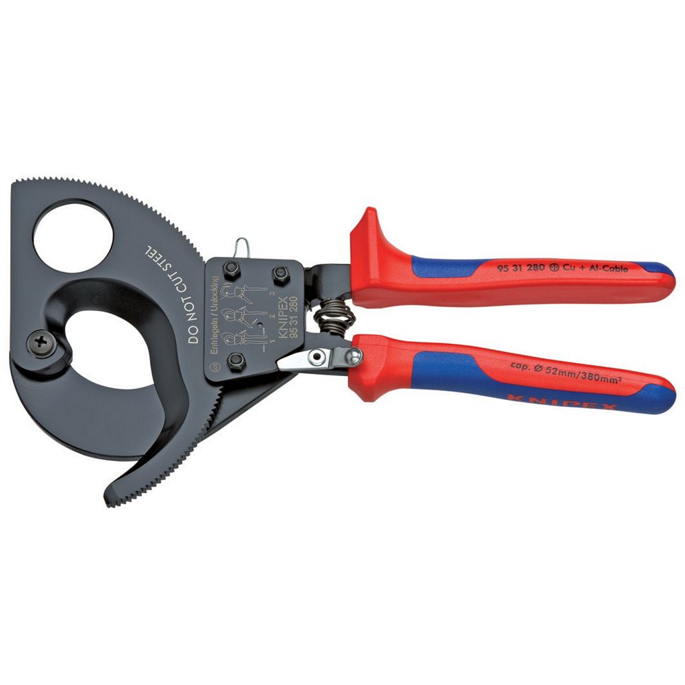 Knipex 11 inch Ratcheting Cable Cutters with Comfort Grip The Home
