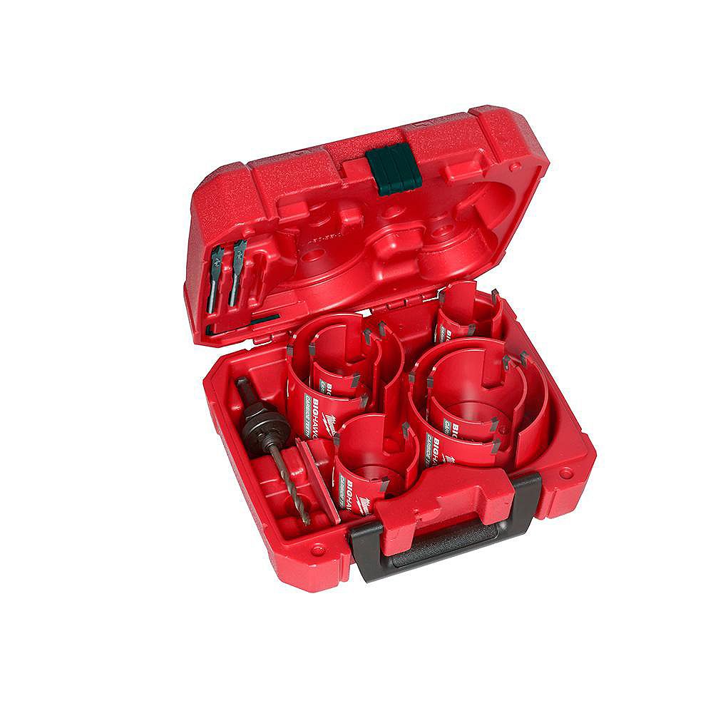 Milwaukee Tool BIG HAWG Carbide Hole Saw Set (10-Piece) | The Home ...